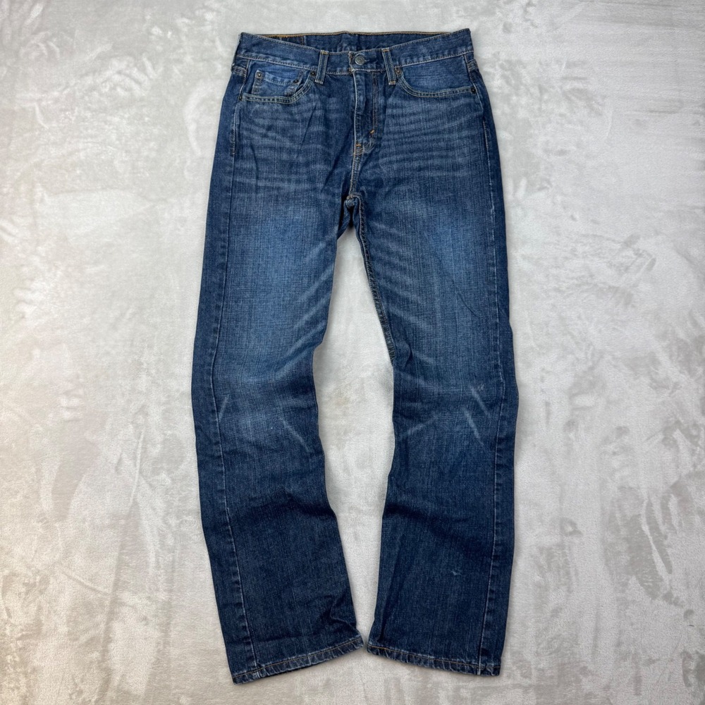 Levi's 527 Mens Blue Jeans 29x32 Slim Low rise Bootcut Faded Dark Wash Denim